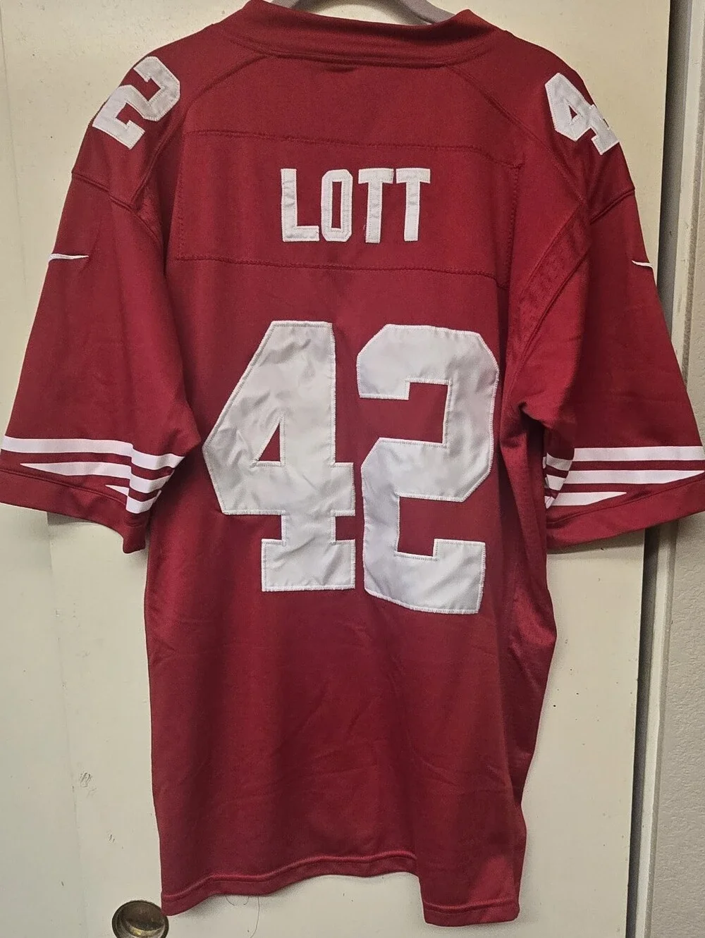 Nike Red NFL On-Field Jersey Interior Tag